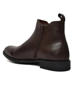 EZRO Men Brown Chelsea Boots | Premium Leather Slip-On Ankle Boots for Formal, Office & Casual Wear
