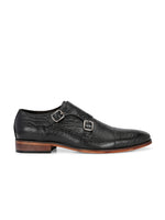EZRO Men’s Black Classic Monk Strap Shoes