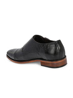 EZRO Men’s Black Classic Monk Strap Shoes
