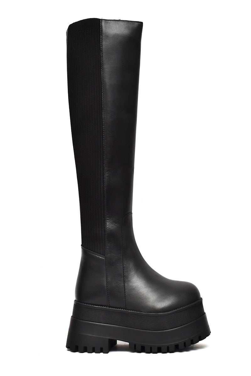 EZRO Women’s Long Black Boots – Stylish Knee-High Boots with Comfortable Fit