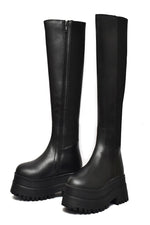 EZRO Women’s Long Black Boots – Stylish Knee-High Boots with Comfortable Fit