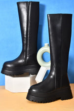 EZRO Women’s Long Black Boots – Stylish Knee-High Boots with Comfortable Fit