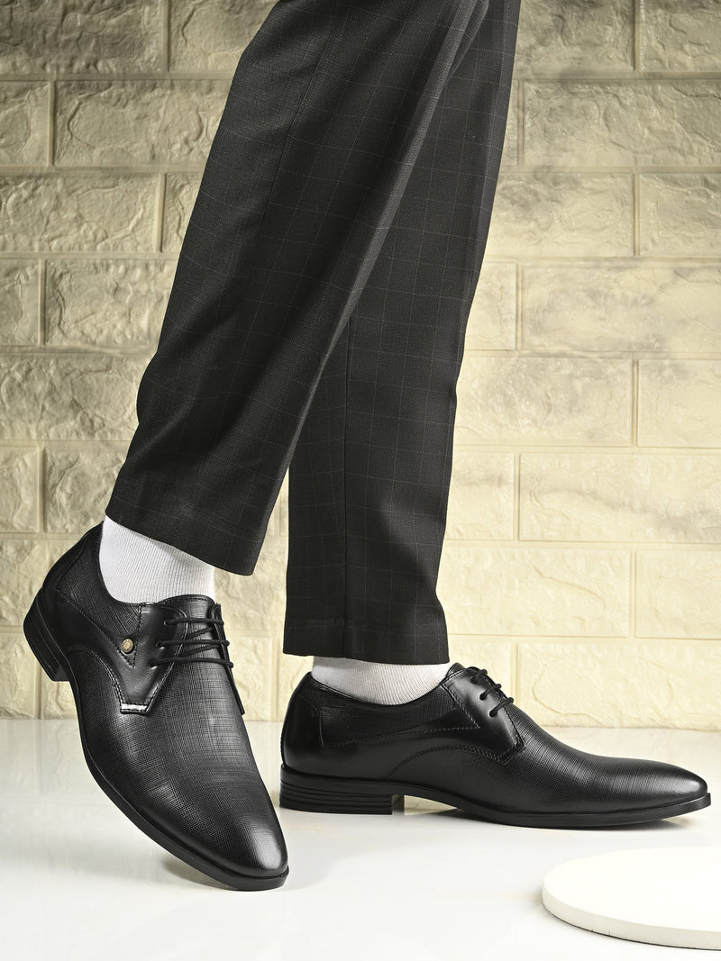 EZRO Men’s Office Black Formal Shoes