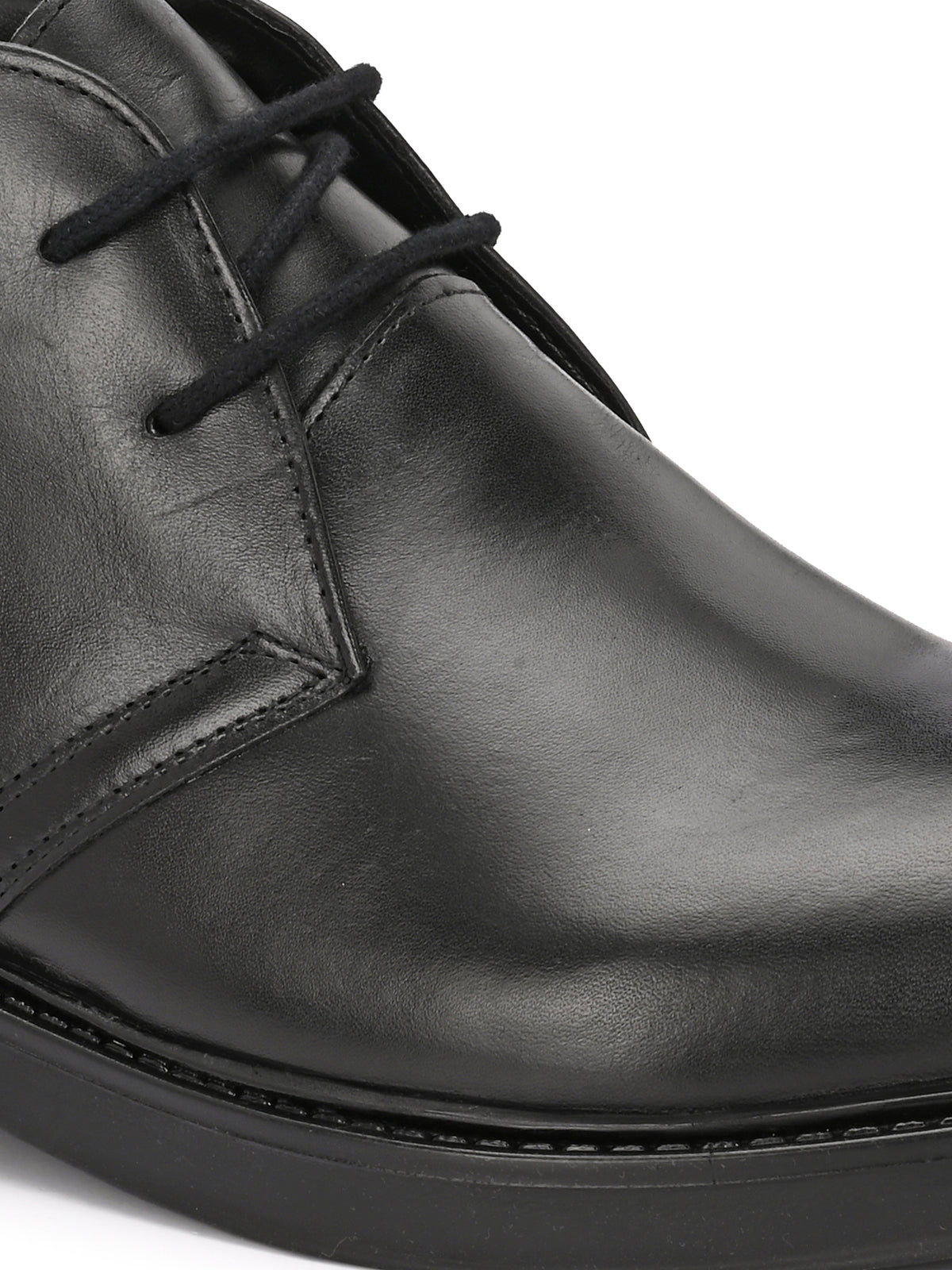 EZRO Men Black Ankle Boots | Premium Lace-Up Formal & Casual Leather Boots for Office, Travel & Everyday Wear