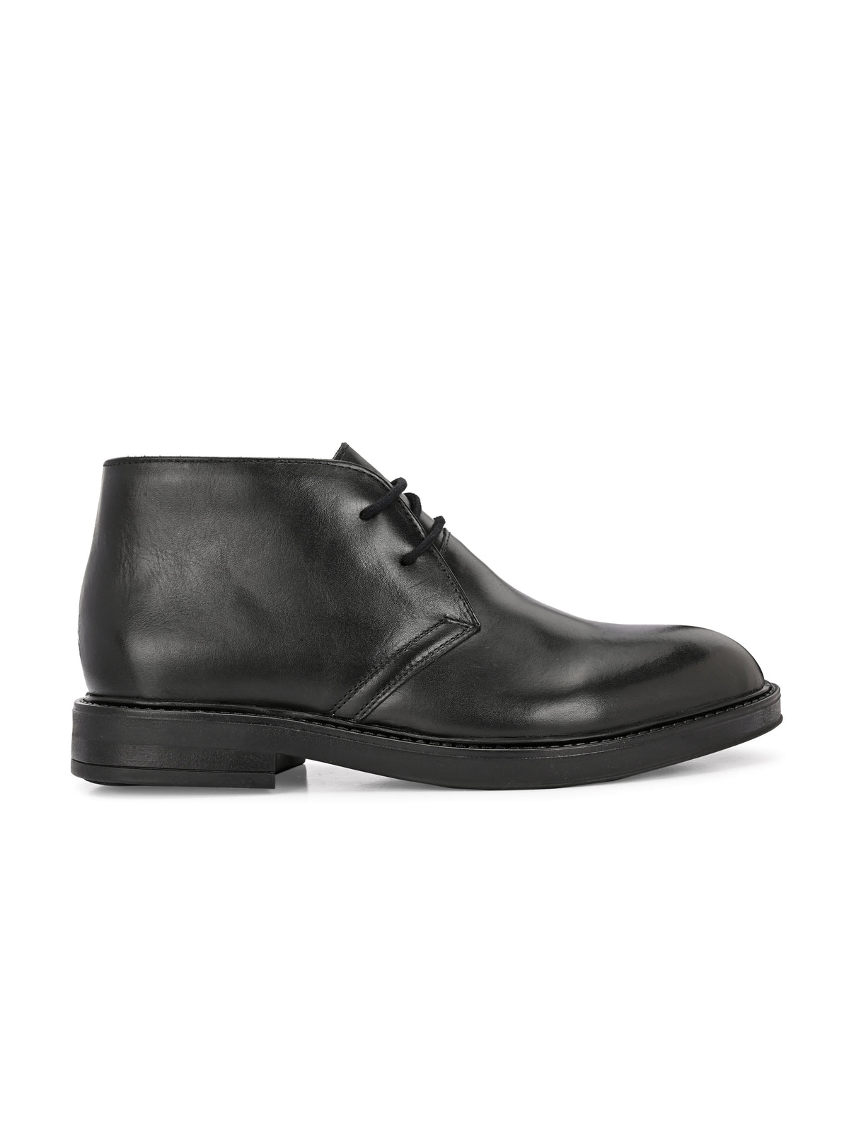 EZRO Men Black Ankle Boots | Premium Lace-Up Formal & Casual Leather Boots for Office, Travel & Everyday Wear