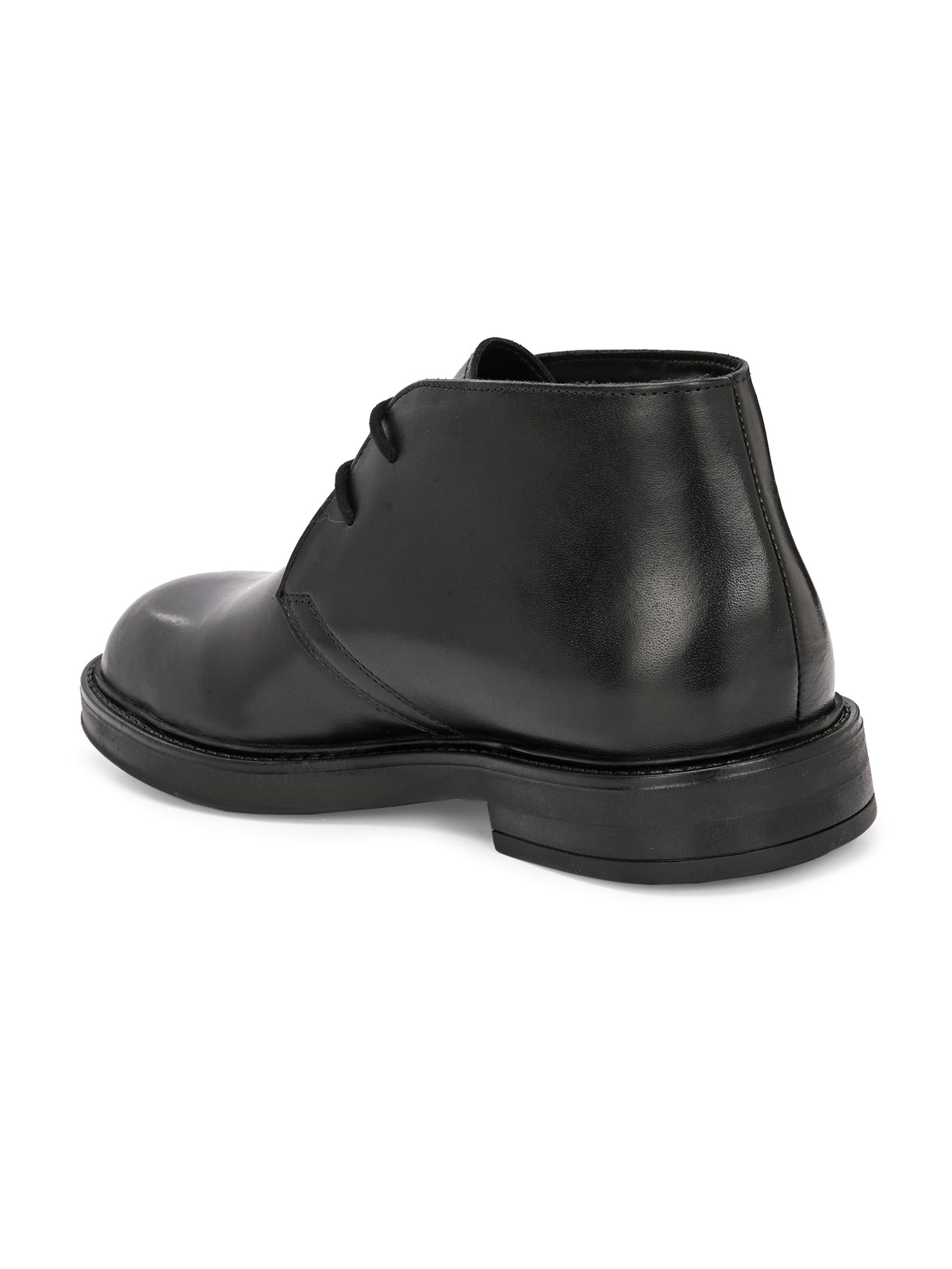 EZRO Men Black Ankle Boots | Premium Lace-Up Formal & Casual Leather Boots for Office, Travel & Everyday Wear