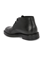 EZRO Men Black Ankle Boots | Premium Lace-Up Formal & Casual Leather Boots for Office, Travel & Everyday Wear