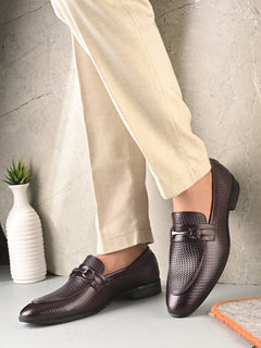 EZRO Men Brown Stylish Moccasins – Comfortable & Elegant Slip-On Shoes for Casual, Office & Everyday Wear