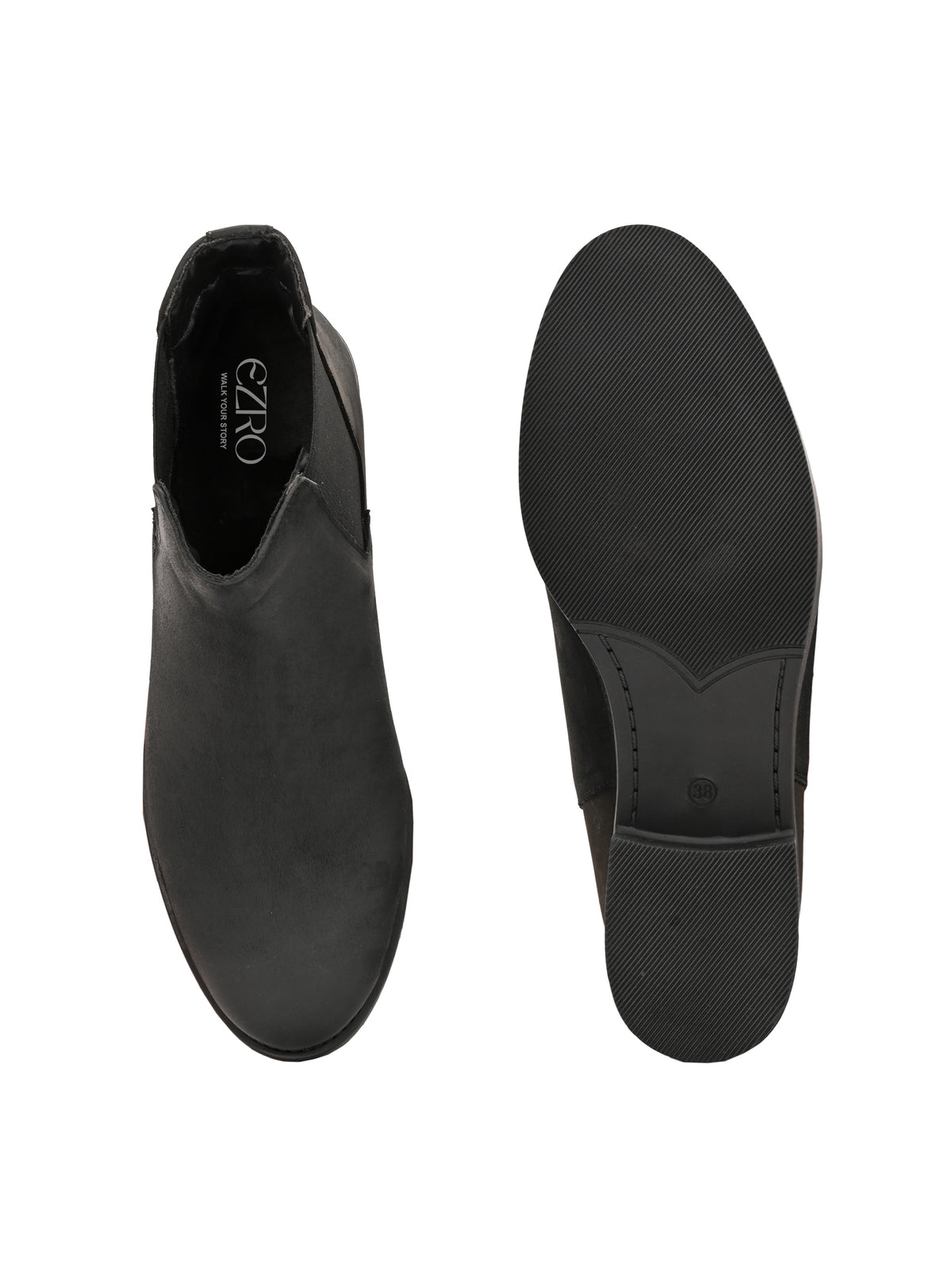 EZRO Men Chelsea Boots – Classic Ankle-Length Slip-On Boots