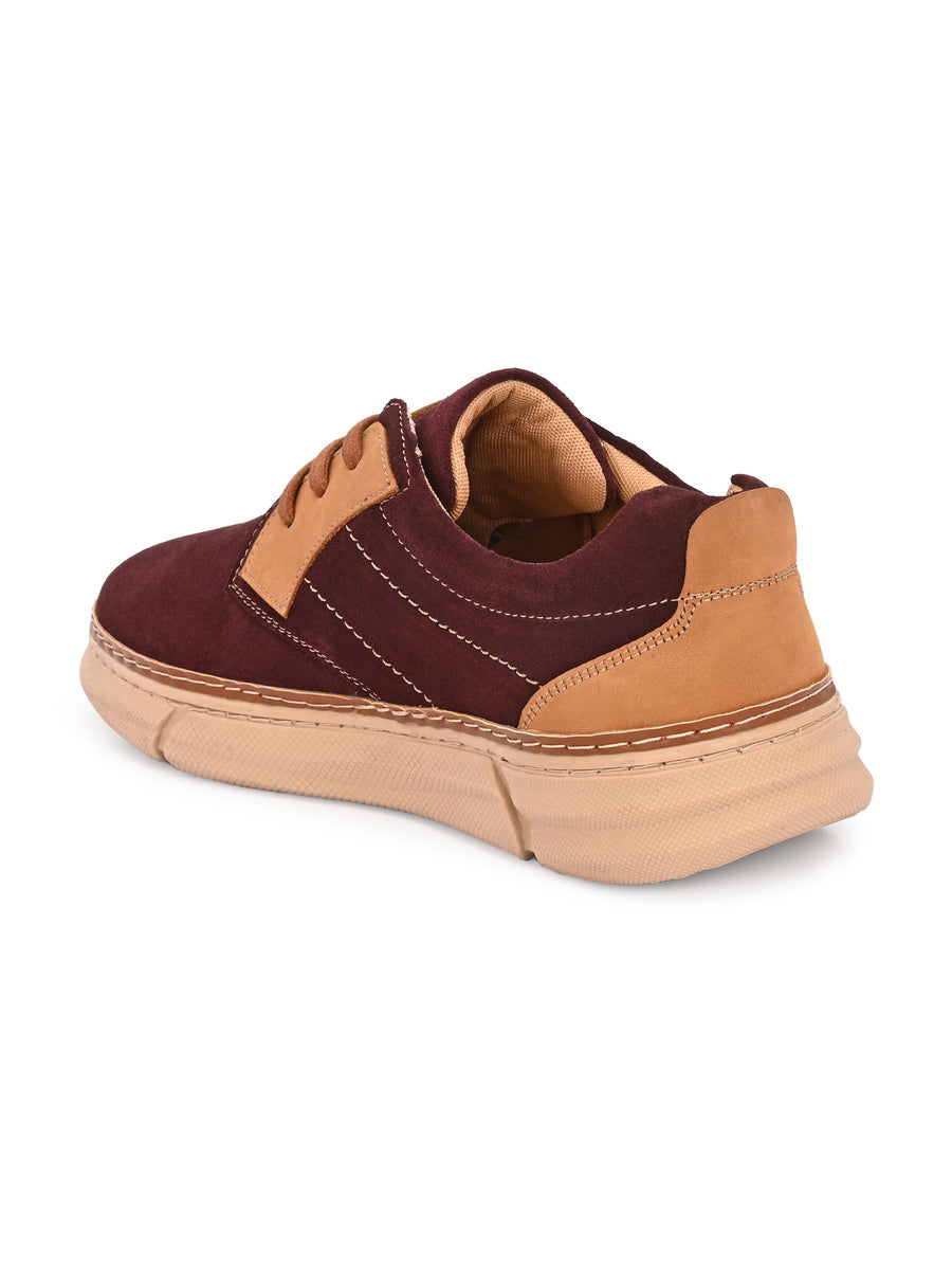 EZRO Men’s Casual Lace-Up Sneakers | Stylish Suede Finish Everyday Shoes