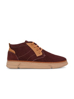 EZRO Men Stylish Brown Casual Sneakers | Suede Finish Lace-Up Shoe