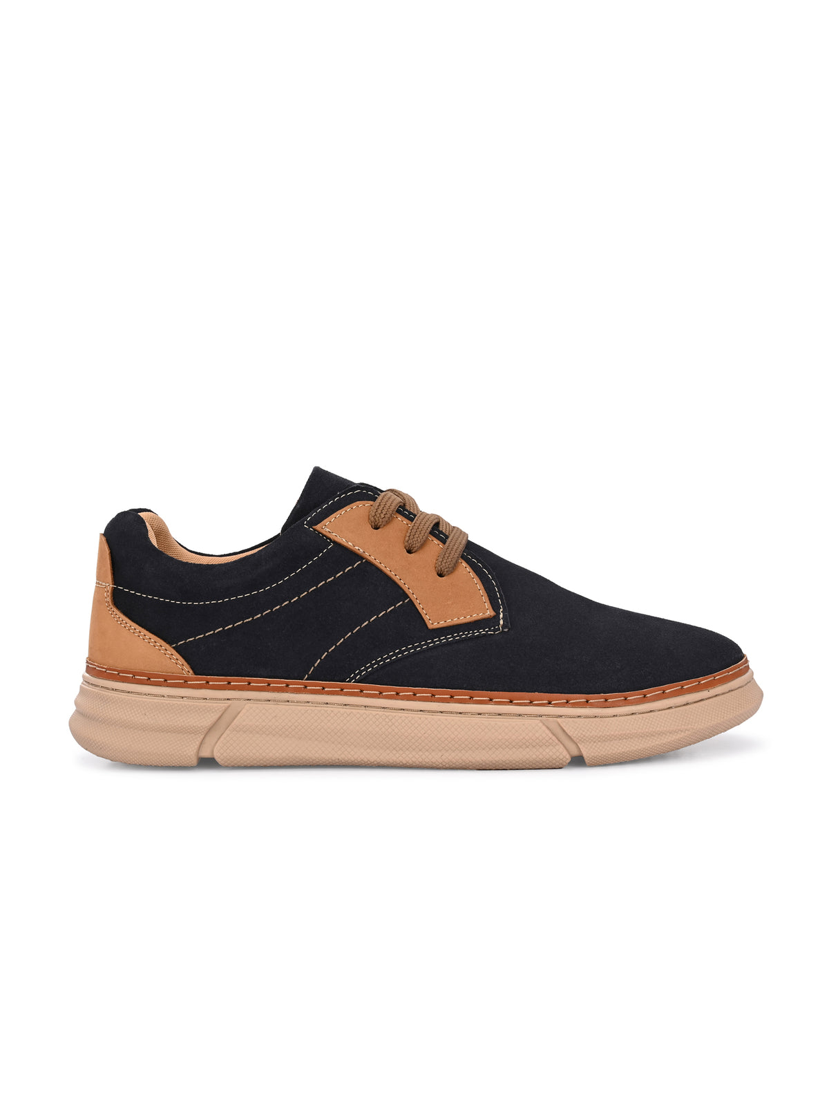 EZRO Men Navy Blue Casual Sneakers with Lace-Up Closure | Stylish Everyday Shoes