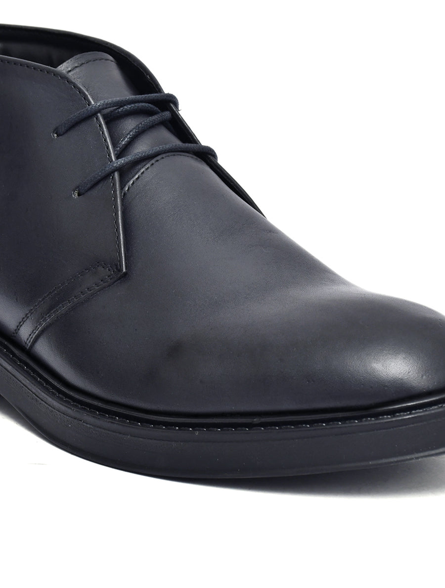 EZRO Men Ankle Navy Blue Boots | Stylish Casual Lace-Up Boots for Everyday Wear