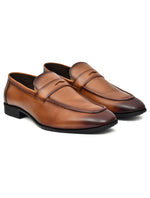 EZRO Men’s Tan Stylish Moccasins – Comfortable & Elegant Slip-On Shoes for Casual, Office & Everyday Wear