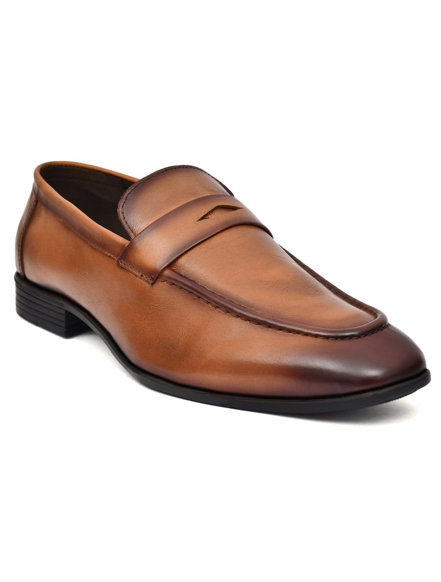 EZRO Men’s Tan Stylish Moccasins – Comfortable & Elegant Slip-On Shoes for Casual, Office & Everyday Wear