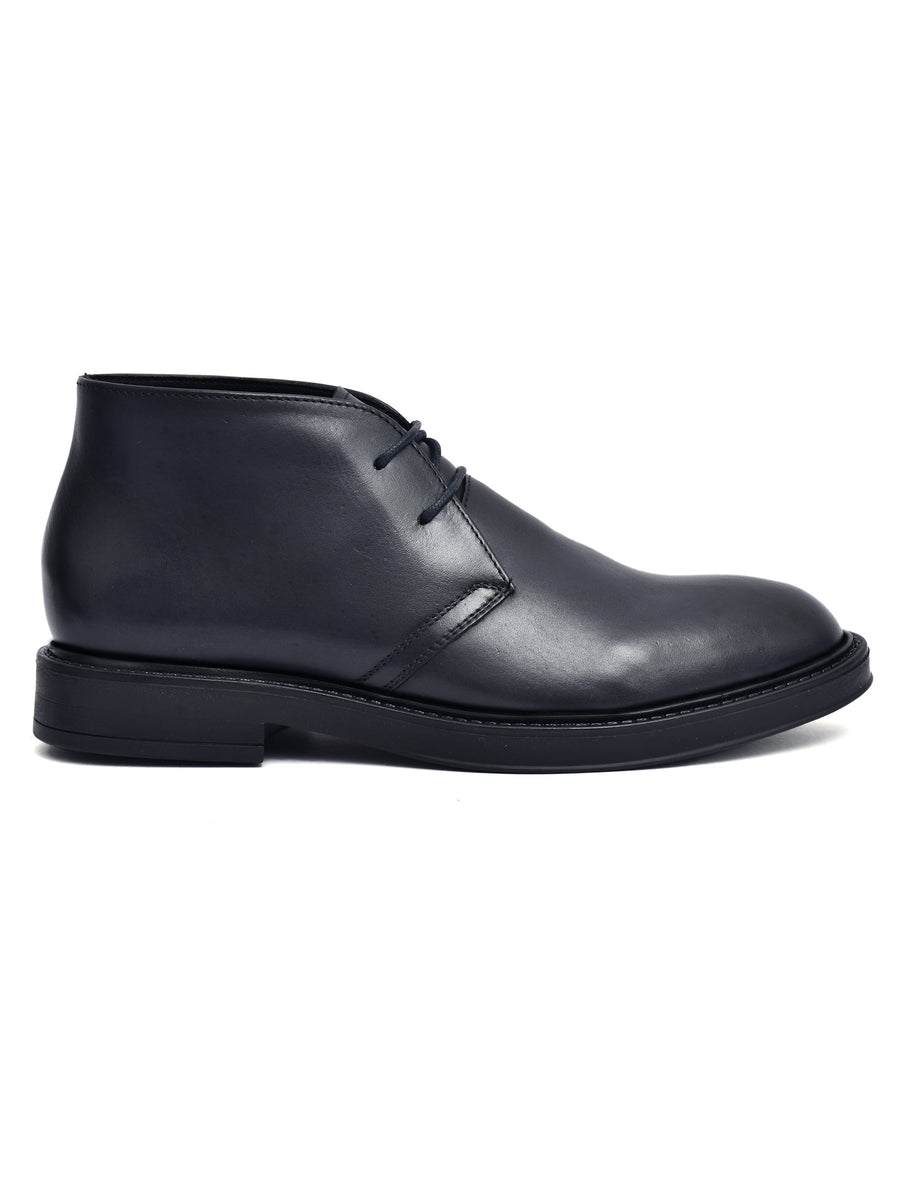 EZRO Men Ankle Navy Blue Boots | Stylish Casual Lace-Up Boots for Everyday Wear