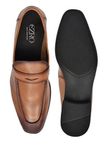 EZRO Men’s Tan Stylish Moccasins – Comfortable & Elegant Slip-On Shoes for Casual, Office & Everyday Wear