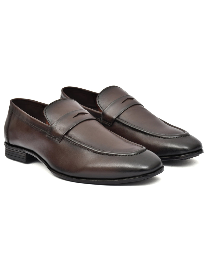 EZRO Elegant Brown Loafers, Effortless Confidence Moccasins for Men
