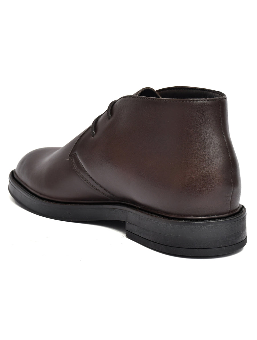 EZRO Men Brown Ankle Boots – Stylish Everyday Footwear