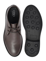 EZRO Men Brown Ankle Boots – Stylish Everyday Footwear