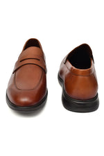 EZRO Men Premium Tan Loafers | Classic Slip-On Formal & Casual Shoes for Office and Party
