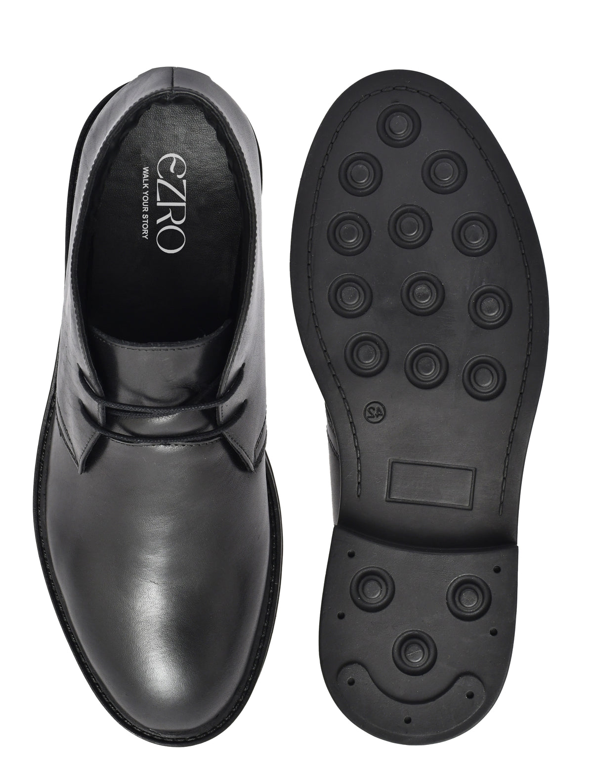 EZRO Men Black Ankle Boots – Stylish & Comfortable Footwear