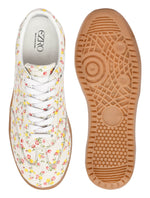 EZRO Women’s Floral Printed Lace-Up Sneakers – Stylish Casual Walking Shoes