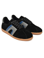EZRO Men Casual Black Lace-Up Sneakers – Stylish Low-Top Everyday Shoes