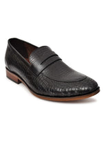 EZRO Men Black Loafers | Premium Slip-On Casual & Formal Shoes for Everyday Comfort