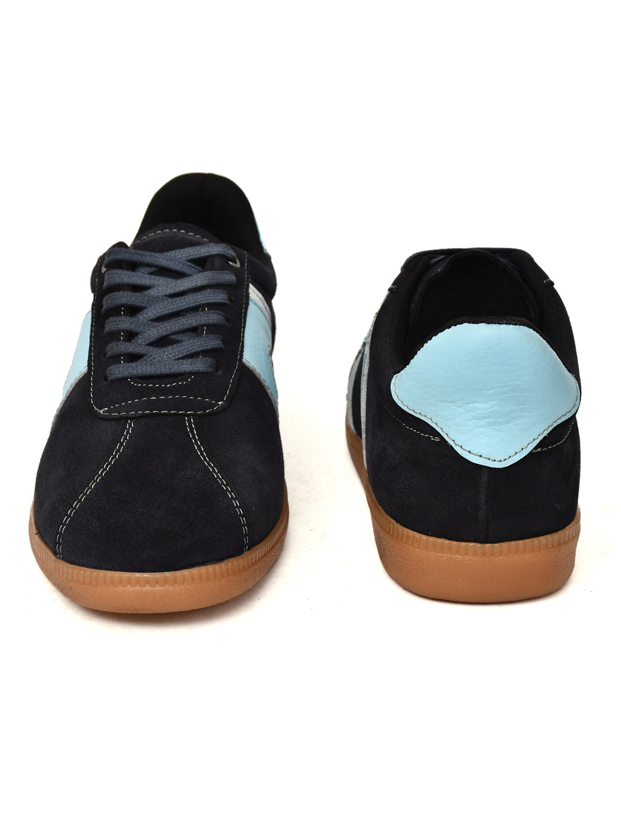 EZRO Men Casual Sky Blue Lace-Up Sneakers – Stylish Low-Top Everyday Shoes