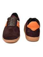 Men’s Casual Coffee Lace-Up Sneakers – Stylish Low-Top Everyday Shoes