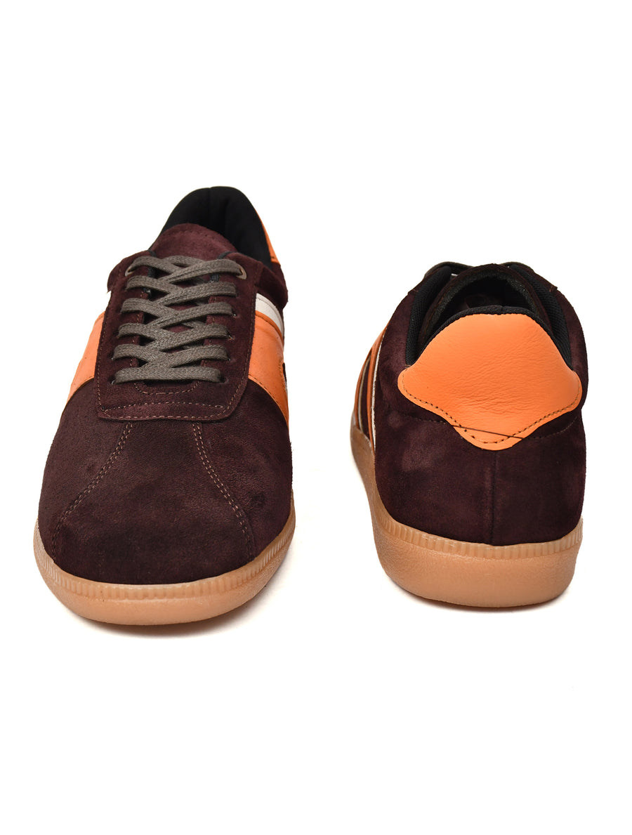 Men’s Casual Coffee Lace-Up Sneakers – Stylish Low-Top Everyday Shoes