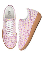 EZRO Women Pink Floral Lace-Up Sneaker