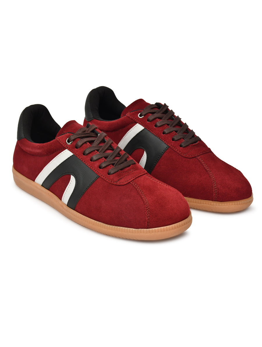 EZRO Men’s Stylish Red Sneakers – Comfortable & Lightweight for Everyday Wear