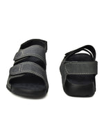 EZRO Men Grey Adjustable Comfort Sandals | Lightweight Hook & Loop Casual Outdoor Walking Sandals