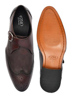 EZRO Men’s Brown Stylish Monk Strap Shoes – Elegant & Comfortable Formal Shoes for Office, Party & Everyday Wear