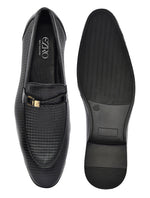 EZRO Men Black Stylish Moccasins – Comfortable & Elegant Slip-On Shoes for Casual, Office & Everyday Wear