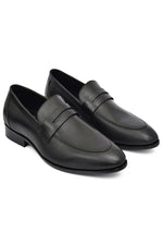 EZRO Men's Premium Black Formal Loafers | Classic Slip-On Business, Office & Wedding Dress Shoes