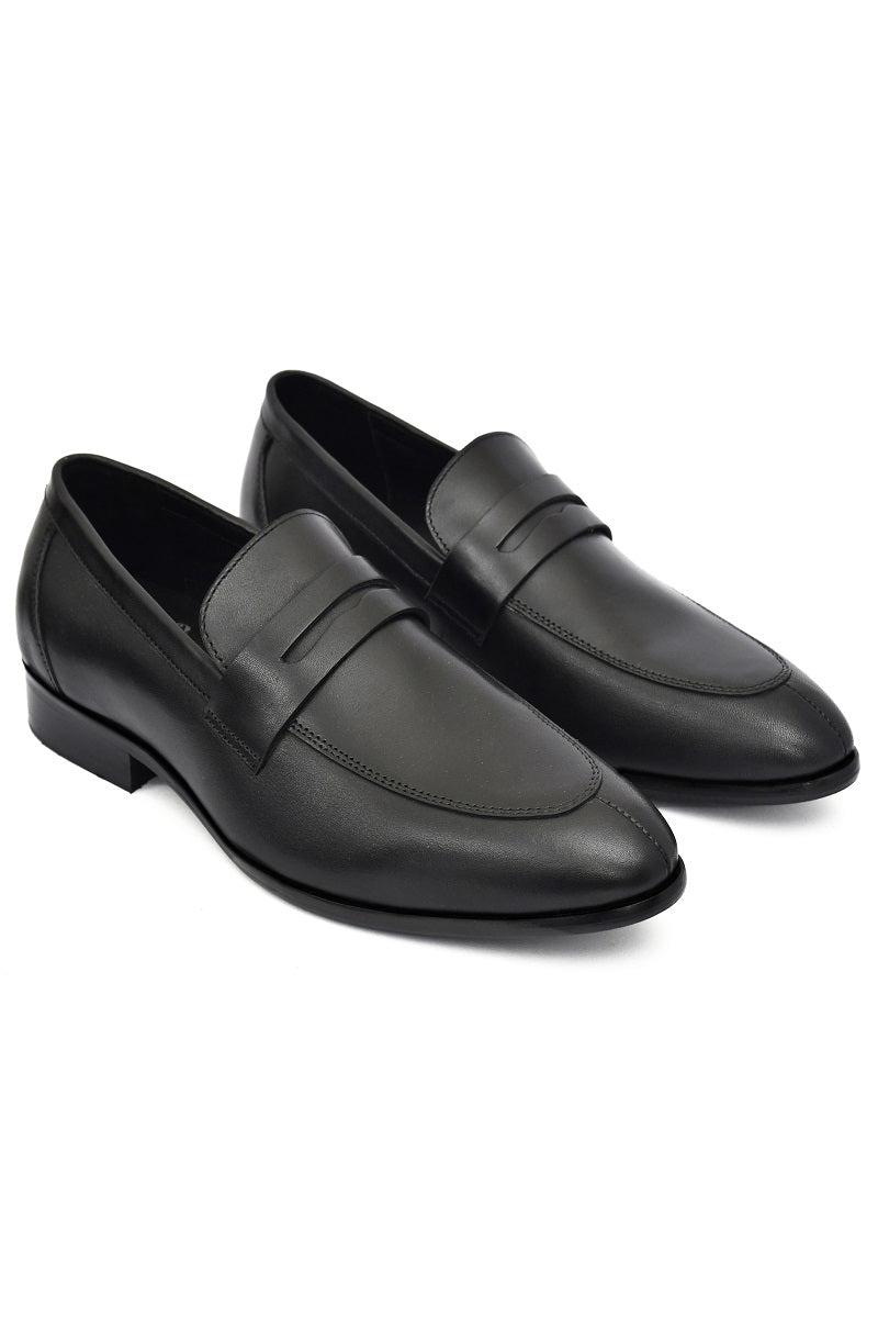 EZRO Men's Premium Black Formal Loafers | Classic Slip-On Business, Office & Wedding Dress Shoes