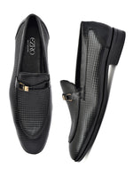 EZRO Men Black Stylish Moccasins – Comfortable & Elegant Slip-On Shoes for Casual, Office & Everyday Wear