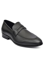 EZRO Men's Premium Black Formal Loafers | Classic Slip-On Business, Office & Wedding Dress Shoes