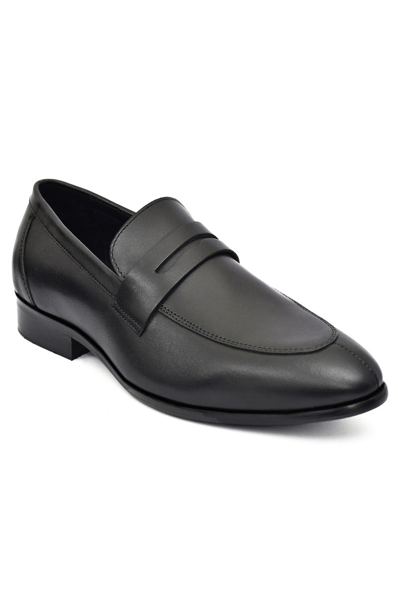 EZRO Men's Premium Black Formal Loafers | Classic Slip-On Business, Office & Wedding Dress Shoes