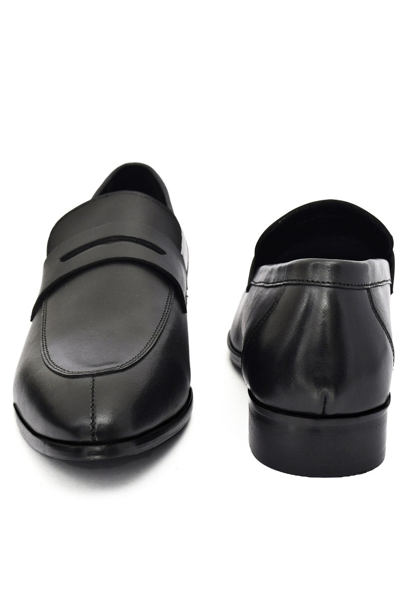 EZRO Men's Premium Black Formal Loafers | Classic Slip-On Business, Office & Wedding Dress Shoes