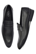 EZRO Men's Premium Black Formal Loafers | Classic Slip-On Business, Office & Wedding Dress Shoes